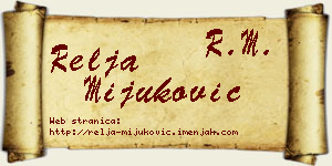 Relja Mijuković vizit kartica
